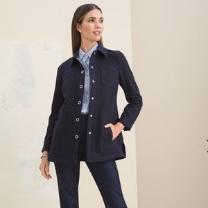 Chico’s Plush Shacket - Navy - Chico's size 2